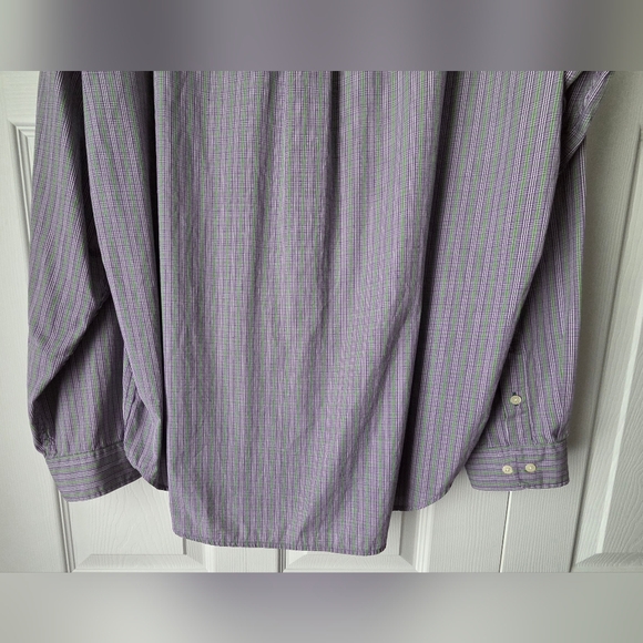 Men's Purple Striped Button-Down Shirt - Picture 11 of 15
